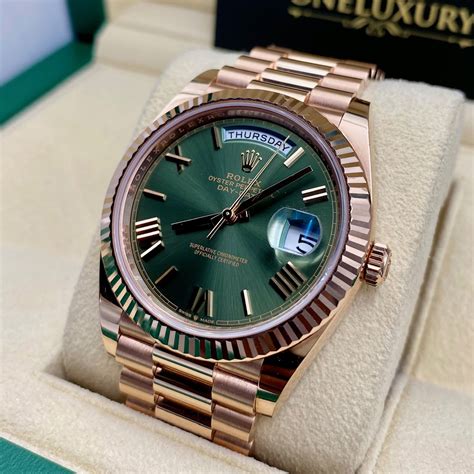 rolex green face rose gold|rose gold rolex green dial.